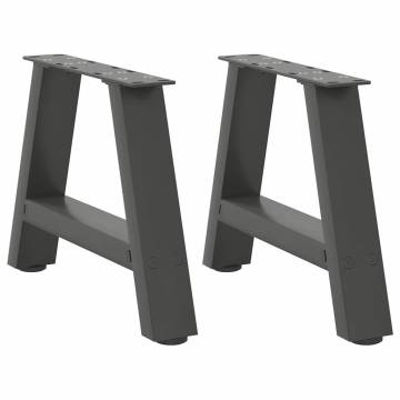 A-Shaped Coffee Table Legs Set - Anthracite Steel 50x(30-31) cm