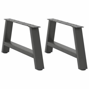 A-Shaped Coffee Table Legs - Anthracite Steel 70x(30-31) cm