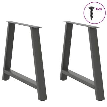 A-Shaped Coffee Table Legs - 2 pcs Anthracite Steel (100x72-73 cm)