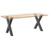 X-Shaped Dining Table Legs - Anthracite Steel 80x(72-73) cm