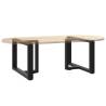 T-Shaped Coffee Table Legs - 2 pcs Black Steel | HipoMarket