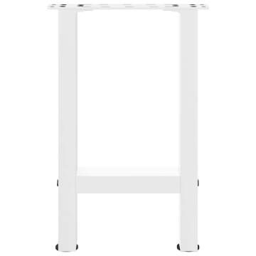 White Coffee Table Legs - Durable Steel 38x(42-43) cm - 2 Pcs