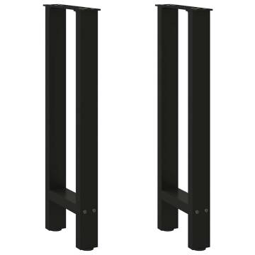 Coffee Table Legs Black - 38x(72-73) cm Steel (2 pcs)