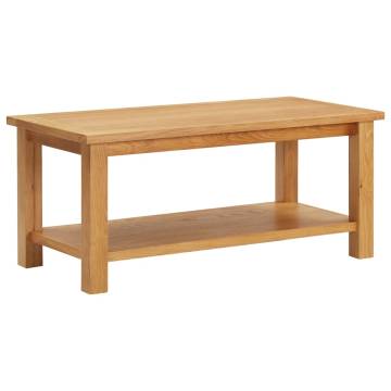 Solid Oak Wood Coffee Table - 110x55x40 cm | HipoMarket