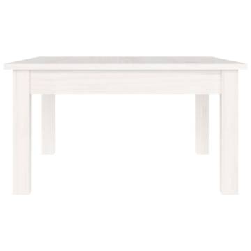 Stylish White Coffee Table - Solid Pine - 55x55x30 cm