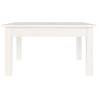 Stylish White Coffee Table - Solid Pine - 55x55x30 cm