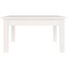 Stylish White Coffee Table - Solid Pine - 55x55x30 cm