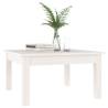 Stylish White Coffee Table - Solid Pine - 55x55x30 cm