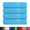 4 pcs Turquoise Shower Towels - 100% Cotton, 70x140 cm