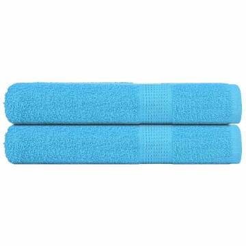 Turquoise Towels Set - 100% Cotton, 2 pcs, 100x200 cm