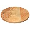 Light Brown Oak Table Top - 100x50 cm Oval Solid Wood