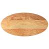 Light Brown Solid Oak Oval Table Top 100x50 cm - HipoMarket