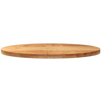 Light Brown Solid Oak Oval Table Top 100x50 cm - HipoMarket