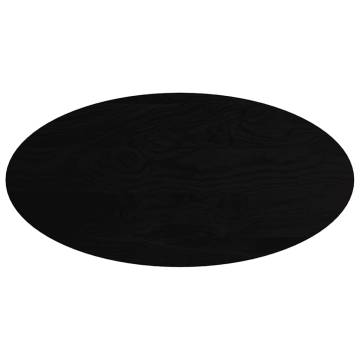 Table Top Dark Brown Oval 120x60 cm - Solid Oak Wood