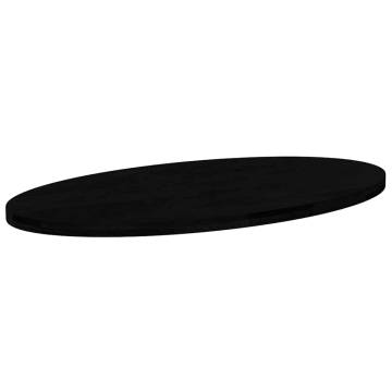 Table Top Dark Brown Oval 120x60 cm - Solid Oak Wood