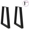 Coffee Table Legs V-Shape - 2 pcs Black Steel | Hipo Market