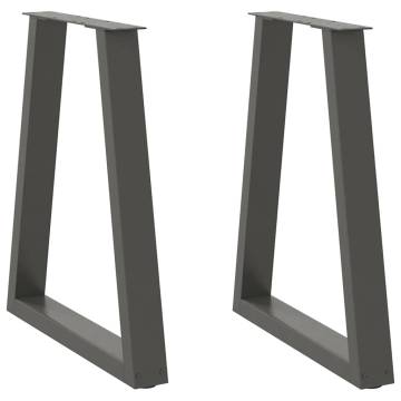 V-Shape Coffee Table Legs - Anthracite Steel (2 pcs) | HipoMarket