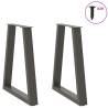 V-Shape Coffee Table Legs - Anthracite Steel (2 pcs) | HipoMarket