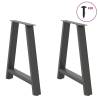 A-Shaped Coffee Table Legs - Anthracite Steel - 70cm Pair