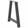 A-Shaped Coffee Table Legs - Anthracite Steel - 70cm Pair