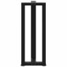 T-Shaped Console Table Legs - 2 pcs Black Steel - 38x25 cm