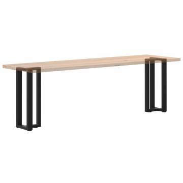 T-Shaped Console Table Legs - 2 pcs Black Steel - 38x25 cm