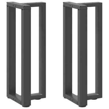 T-Shaped Console Table Legs - Anthracite Steel (2 Pcs)