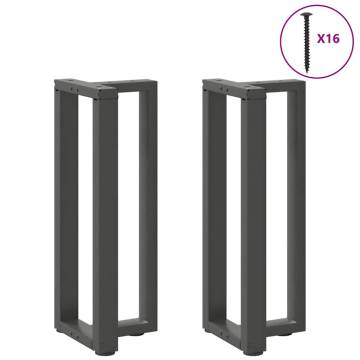 T-Shaped Console Table Legs - Anthracite Steel (2 Pcs)