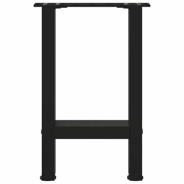 Black Coffee Table Legs - Durable Steel, 2 pcs 28x(42-43) cm