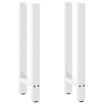 White Coffee Table Legs - 28x(72-73) cm Steel - Set of 2