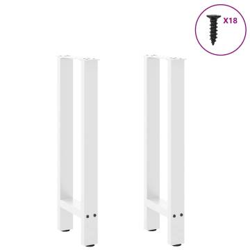 White Coffee Table Legs - 28x(72-73) cm Steel - Set of 2