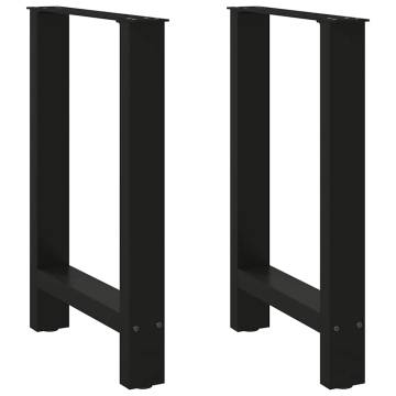 Black Coffee Table Legs - 2 pcs Steel 50x(72-73) cm | HipoMarket