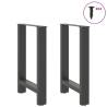 Coffee Table Legs Anthracite - Steel, 50x(72-73) cm, 2 pcs