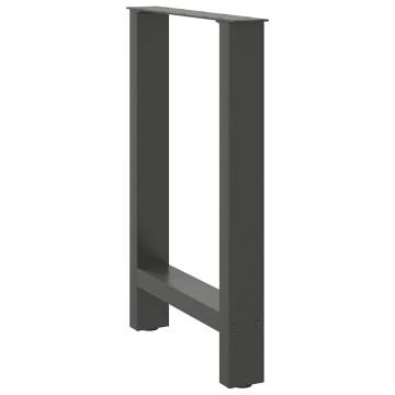 Coffee Table Legs Anthracite - Steel, 50x(72-73) cm, 2 pcs