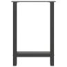 Coffee Table Legs Anthracite - Steel, 50x(72-73) cm, 2 pcs