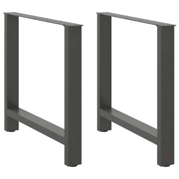 Coffee Table Legs Anthracite - 80x(72-73) cm Steel - HipoMarket