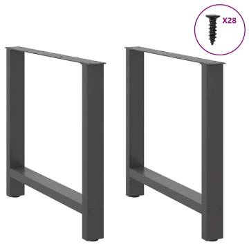 Coffee Table Legs Anthracite - 80x(72-73) cm Steel - HipoMarket