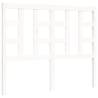 White Bed Frame with Headboard - 120x200 cm Solid Wood