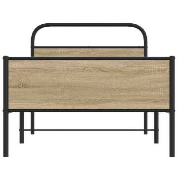 Sonoma Oak Bed Frame 90x200 cm - Sturdy & Stylish Design