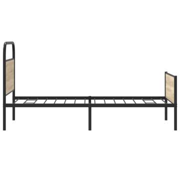 Sonoma Oak Bed Frame 90x200 cm - Sturdy & Stylish Design