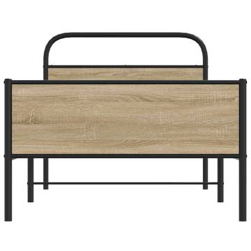 Sonoma Oak Bed Frame 100x200 cm - Sturdy & Elegant Design