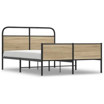 Bed Frame 135x190 cm in Sonoma Oak | Hipo Market UK