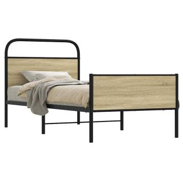 Sonoma Oak Bed Frame 75x190 cm - No Mattress Included - HipoMarket