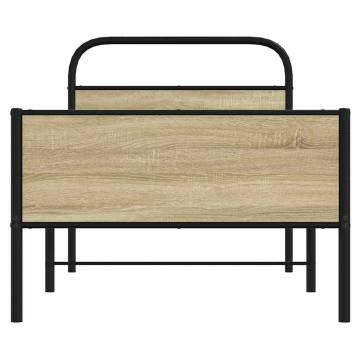 Sonoma Oak Bed Frame 75x190 cm - No Mattress Included - HipoMarket