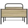 Sonoma Oak Bed Frame 100x200 cm - Elegant Storage Solution