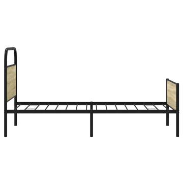 Sonoma Oak Bed Frame 100x200 cm - Elegant Storage Solution