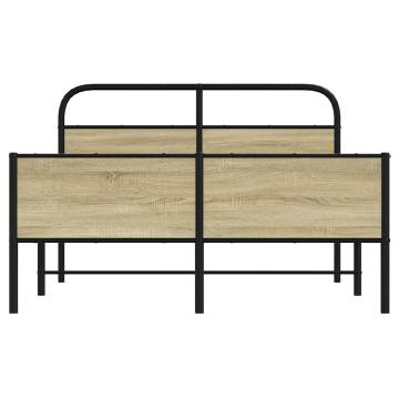 Elegant Bed Frame without Mattress 120x190 cm - Sonoma Oak