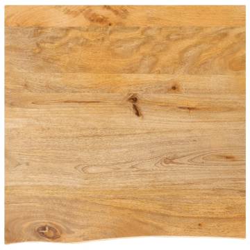 Table Top Live Edge 60x60 cm Solid Mango Wood - Hipo Market