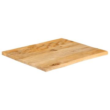 Table Top Live Edge 60x60 cm Solid Mango Wood - Hipo Market