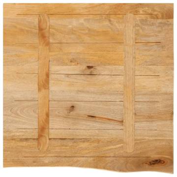 Table Top Live Edge 60x60 cm Solid Mango Wood - Hipo Market